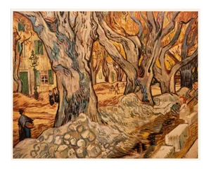 1954 After Van Gogh "The Road-Menders", First Edition Post-Impressionist Print