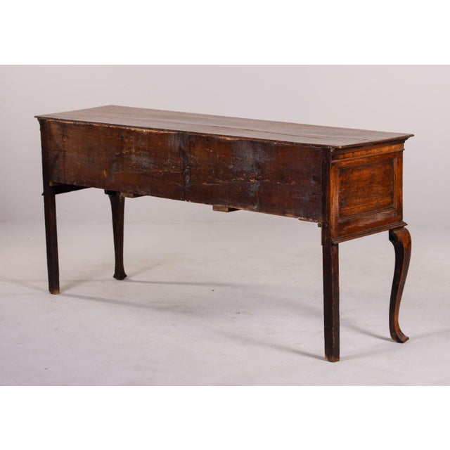 English Early 19th Century Oak Dresser Base or Console For Sale - Image 9 of 13
