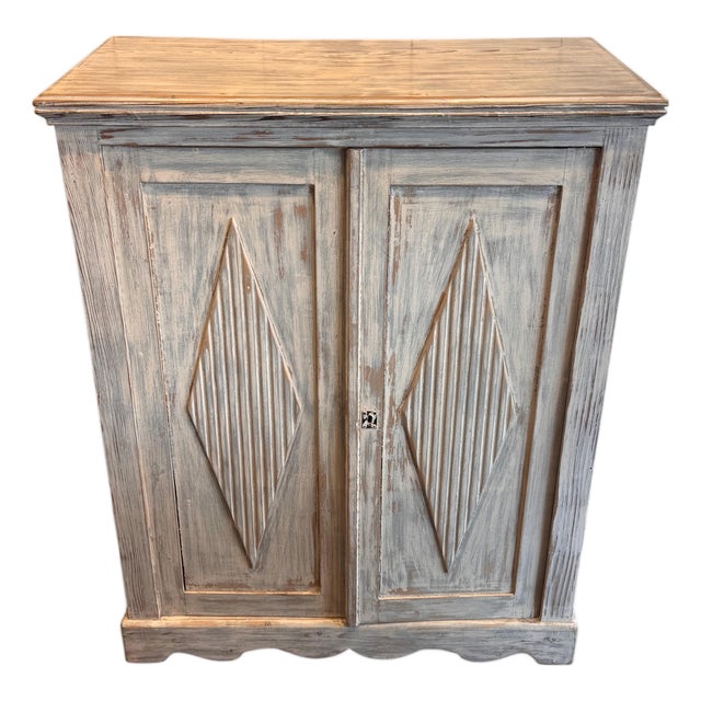 Vintage Swedish Painted Cabinet For Sale