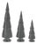 Green Ribbed Resin Christmas Tree (Set of 3) For Sale