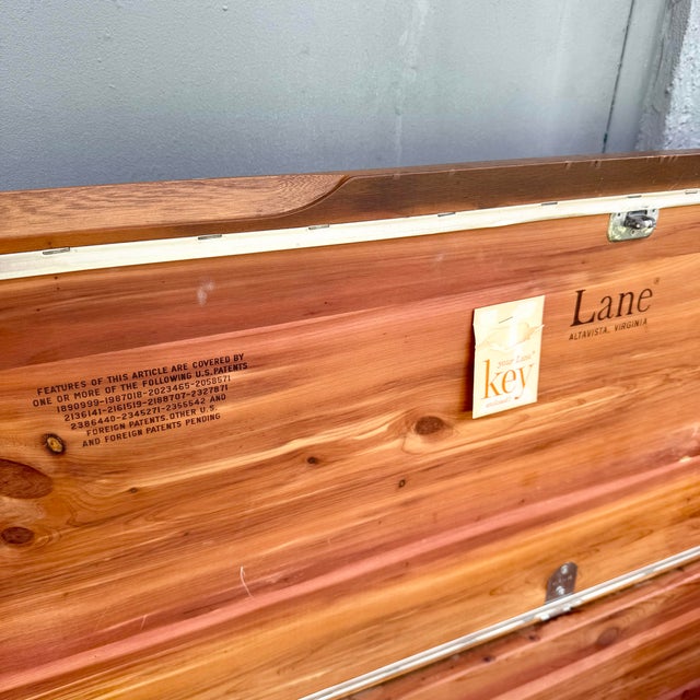 Brown Mid Century Modern Storage Chest/Trunk by Lane For Sale - Image 8 of 8