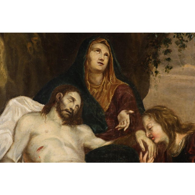 Follower of Anthoon Van Dyck, Lamentation of Christ, 1720, Oil on Canvas, Framed For Sale - Image 10 of 14