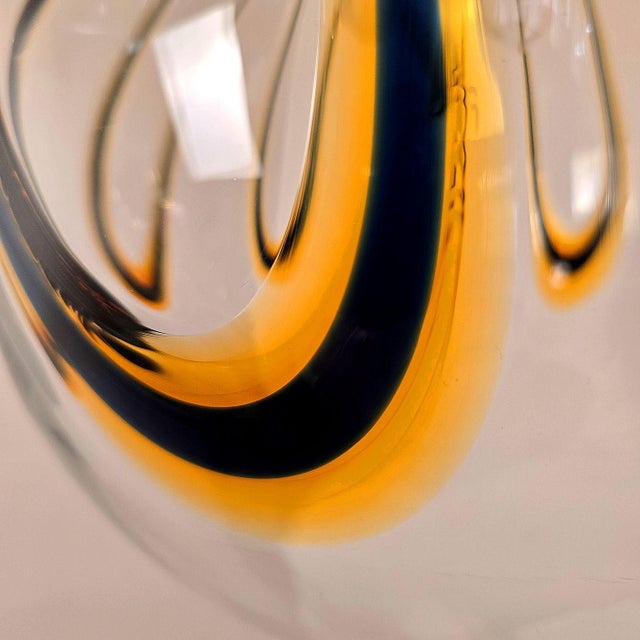 1970s Mid Century Modern Murano Glass Pendant Chandelier, Italy For Sale - Image 12 of 12