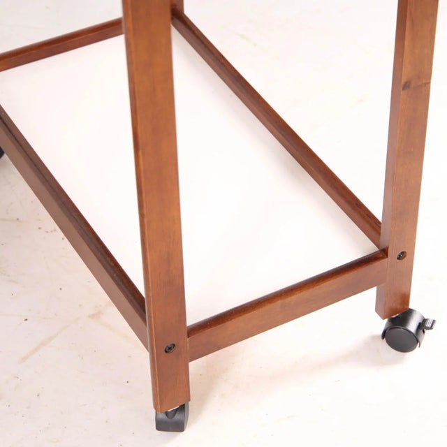 Mid-Century Modern Wooden and Laminate Trolleys, 1970s, Set of 2 For Sale - Image 3 of 9