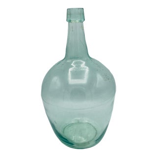 1890's Antique French Glass Demijohn For Sale