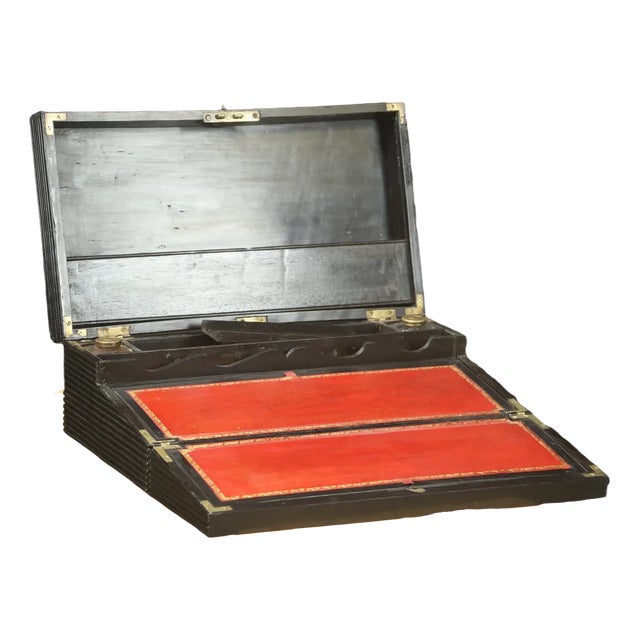 Black Writing Desk with Key For Sale