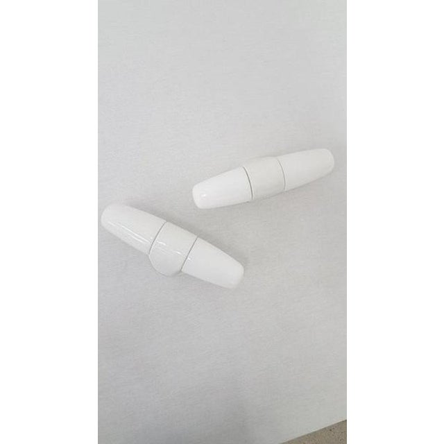 Wilhelm Wagenfeld White Model 6068 Double Wall Light by Wilhelm Wagenfeld for Lindner & Co. For Sale - Image 4 of 5