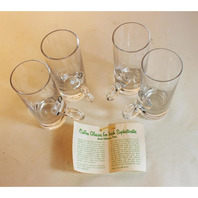 Set of 4 Vintage Lenox Crystal Irish Coffee Glasses For Sale - Image 6 of 8