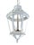 A vintage-style Venetian chandelier in white and blue tones, featuring three lamps.Featuring a 12-inch chain and canopy...