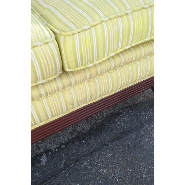 Duncan Phyfe 1940s Mahogany Hand Carved Tapestry Sofa Couch 5857 For Sale - Image 11 of 12