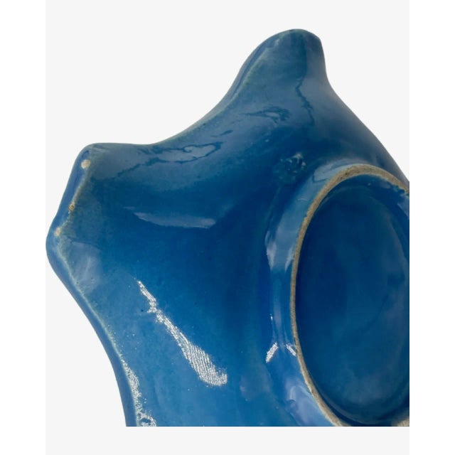 Vintage Hotel Savoy Roma Ashtray Rome, Italy Blue Ceramic Dish Trinket Catchall For Sale - Image 10 of 12