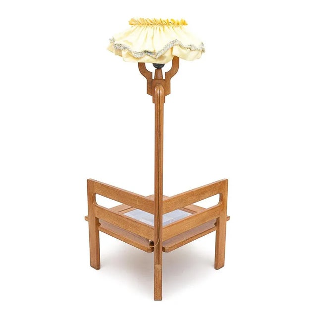 Wood Floor Lamp by Guillerme and Chambron, 1950s For Sale - Image 7 of 11