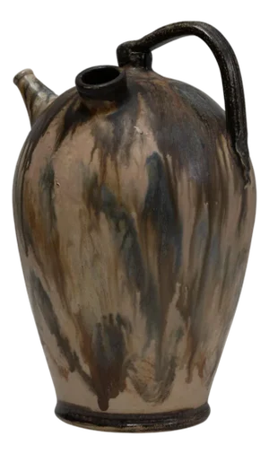 20th Century Belgian Drip Glaze Ceramic Jug