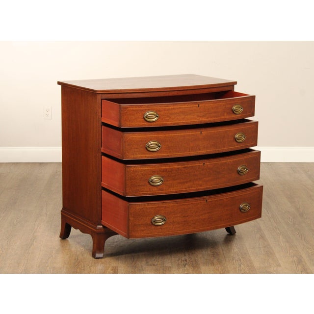 Hepplewhite Biggs Hepplewhite Style Mahogany Chest of Drawers For Sale - Image 3 of 18