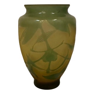 Early 20th Century Cameo Glass Vase, signed D' Argental For Sale