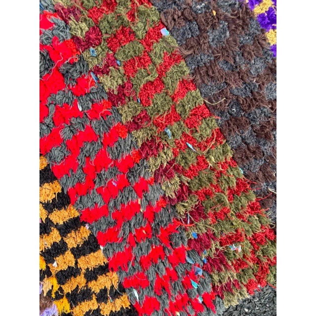 Textile Moroccan Berber Traditional Vintage Striped Rug For Sale - Image 7 of 9