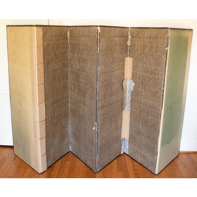 For Restoration: XL Edo Japanese 6-Panel Byobu Screen "Life of Samurai" by Mitsutaka Tosamori For Sale - Image 12 of 13