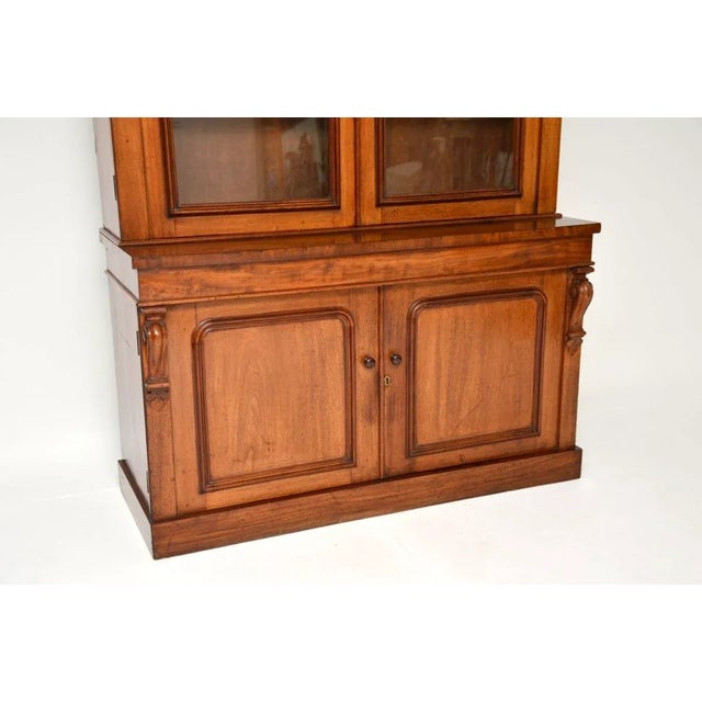 Antique Victorian Breakfront Bookcase, 1840 For Sale - Image 9 of 14
