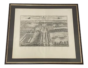 18th C. Etching "The Mote, One of the Seats of Ye Right Honorable the Lord Romney" C.1719
