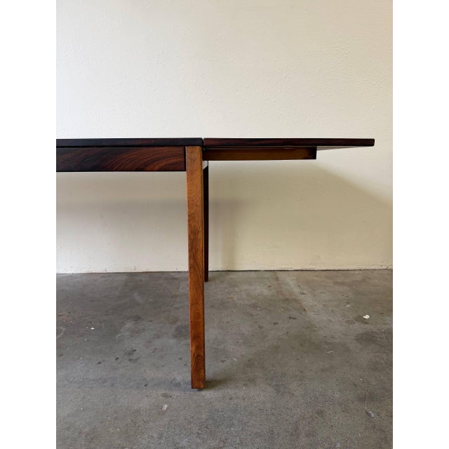 1960s Vintage Danish Rosewood Dining Table by Vejle Stole Mobelfabrik Extendable MCM Denmark 1960s For Sale - Image 5 of 10