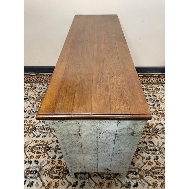 Vintage Rustic Commode in Wood For Sale - Image 3 of 8