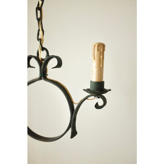 1950s Two Arm Swedish Modern Pendant For Sale In New York - Image 6 of 7