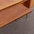 Maroon Large Mid-Century Modern Desk in Walnut Veneer and Brass, 1950s For Sale - Image 8 of 12