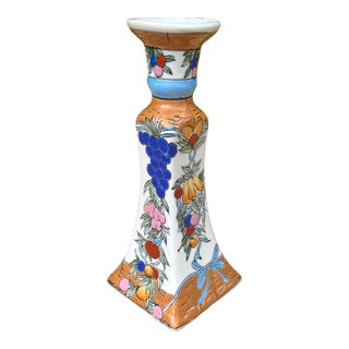 Famille Rose Porcelain Candlestick For Sale