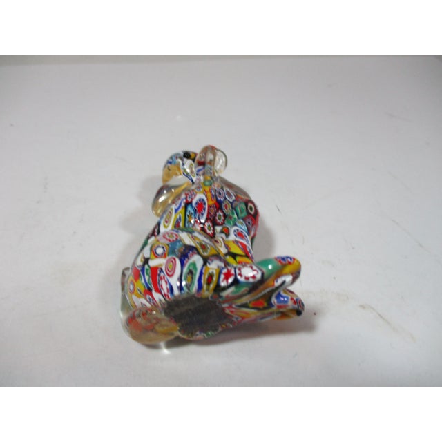 Glass Vintage Millefiori Art Glass Sitting Dog Figurine For Sale - Image 7 of 8