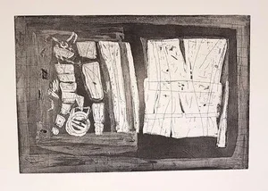 Antonio Corpora, Abstract Composition, Etching, 1969