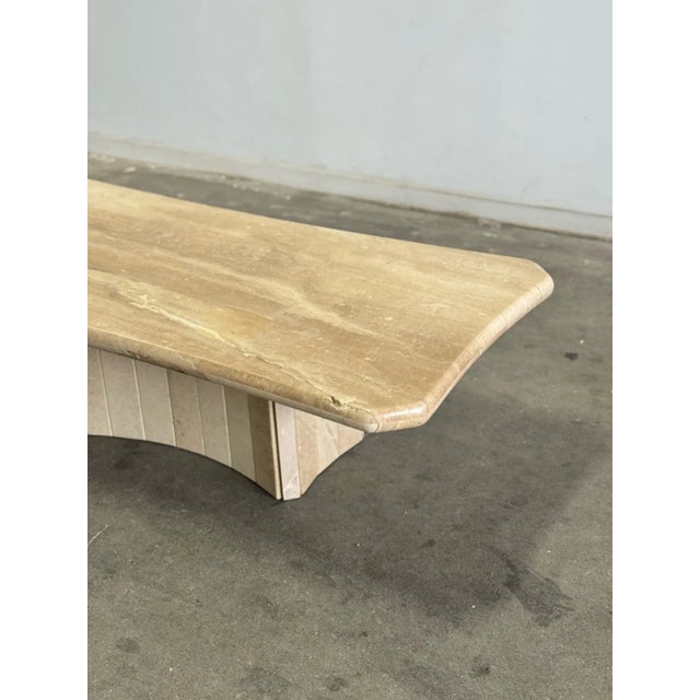 1970s Sculptural Travertine Coffee Table For Sale - Image 4 of 5