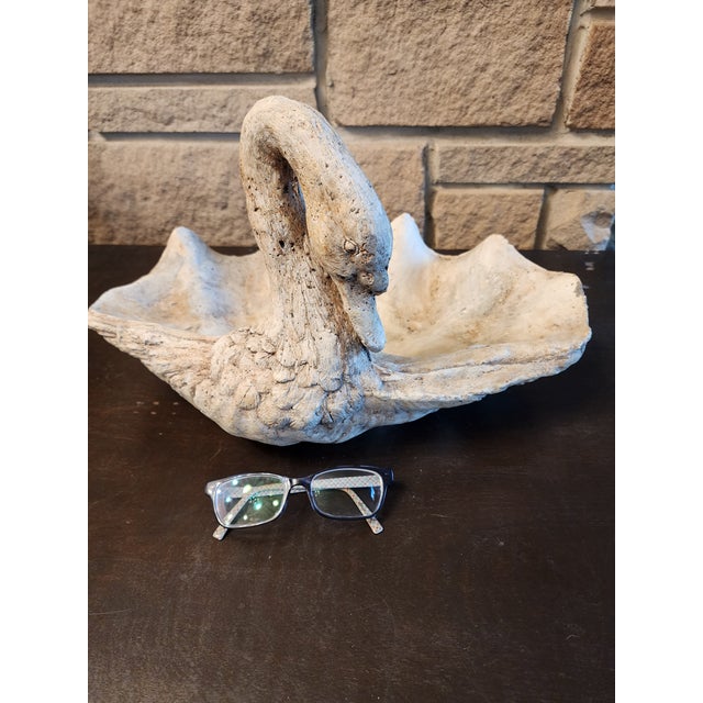 Rare and Fabulous Antique Metal Swan Bird Feeder. For Sale - Image 4 of 11