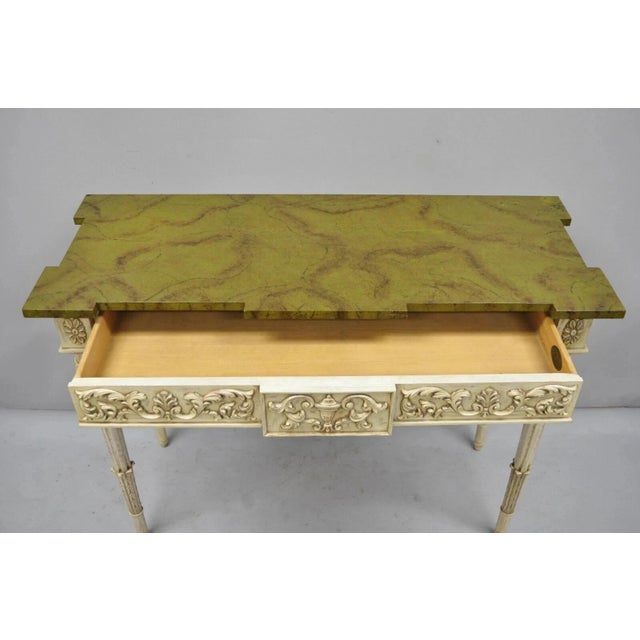 Neoclassical Karges Italian Neoclassical Swedish Style Carved Console Table With One Drawer For Sale - Image 3 of 12