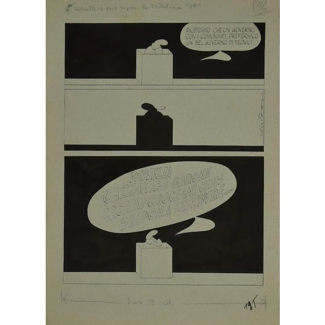 Alfredo Chiappori, Political Comics, 1977, Comic Strip For Sale - Image 3 of 3