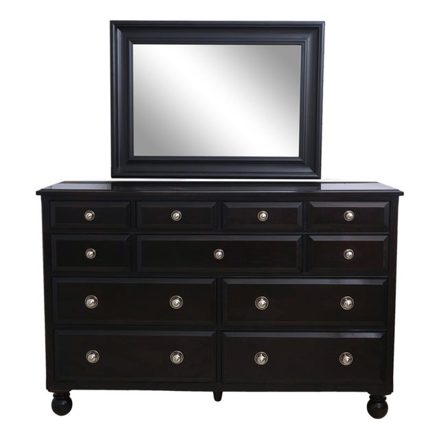 Bernhardt Martha Stewart 11 Drawer Double Dresser W. Mirror For Sale
