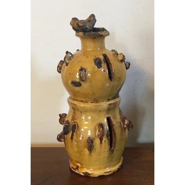 Brown Antique 19th Century English Staffordshire Decorated Redware Bird House Money Box For Sale - Image 8 of 13