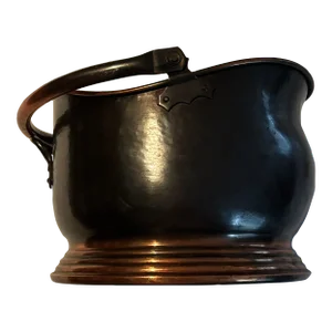 Vintage Copper Coal Bucket Fireside Bin