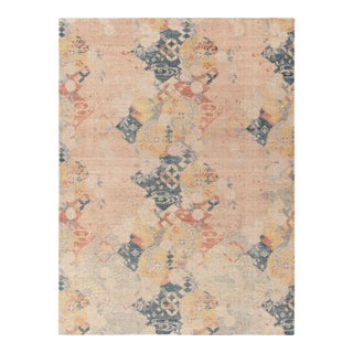 Rug & Kilim’s Brocade Rug in Pink and Blue, 6x9 For Sale