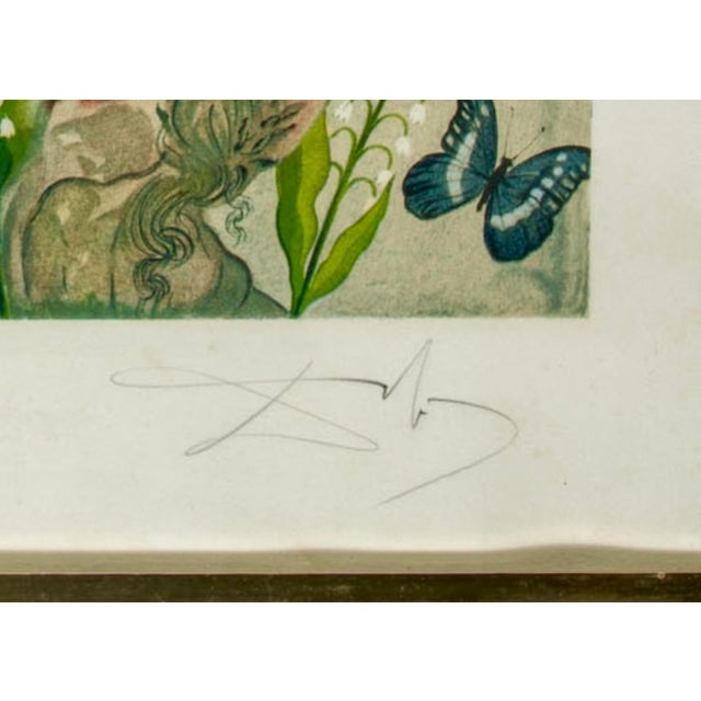 Modern Salvador Dalì 1970s Surrealist Signed Original Work on Paper For Sale - Image 3 of 6