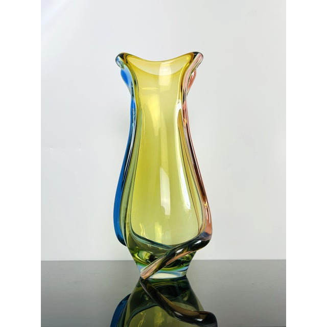Vintage Romana Free-Blown Art Glass Vase by Hana Machovská for Mstišov, Czechoslovakia, 1960 For Sale - Image 6 of 6