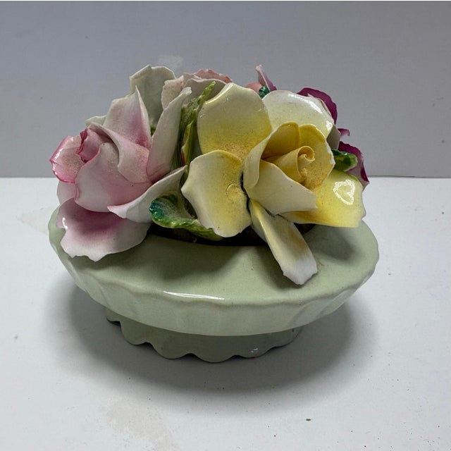A charming vintage Thorley English bone china porcelain rose bouquet handcrafted in Staffordshire, England. This delicate...