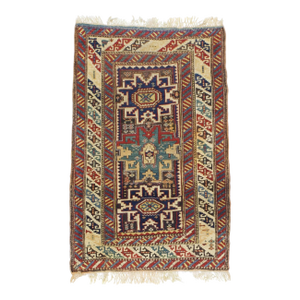 Antique Caucasian Lezgi Rug 2’10” X 4’5”