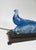 Metal Art Deco Table Lamp in Blue Glass from Verlys France, 1920s For Sale - Image 7 of 18
