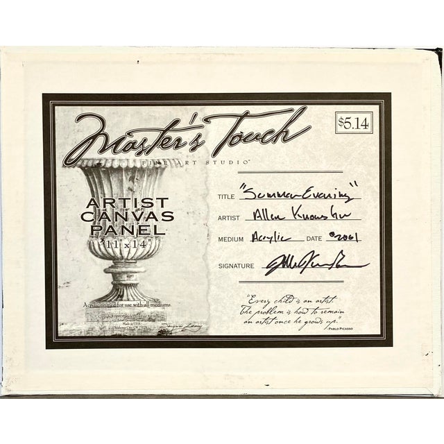 Crow Lodge 'Summer Evening' Montana New Moon Water Indian Blue Tepee Knowshisgun 2001 For Sale - Image 4 of 9