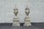 Late 20th Century Pair Of Neoclassical Style Cast Stone Garden Urns On Pedestals For Sale - Image 16 of 16