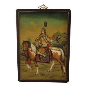 Chinese 'The Qianlong Emperor in Ceremonial Armor on Horseback' Reverse Portrait Portrait, After Giuseppe Castiglione