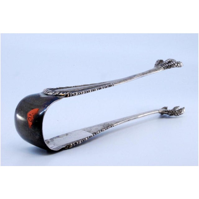 Silver Ice Tongs with Claw-Shaped Tongs For Sale - Image 4 of 10