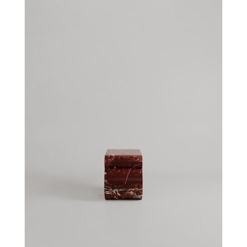 Rosso Lepanto Marble Stone Prae Stool By Esther Knopfler Dimensions: L 40 x W 50 x H 48 cm Material: Rosso Lepanto. The...