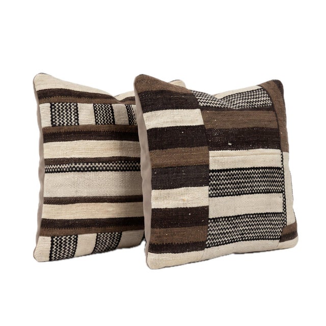 This beautiful 20'' x 20'' pillow cover set was made from authentic Turkish Kilim pieces. Bright colors of wool adorn the...