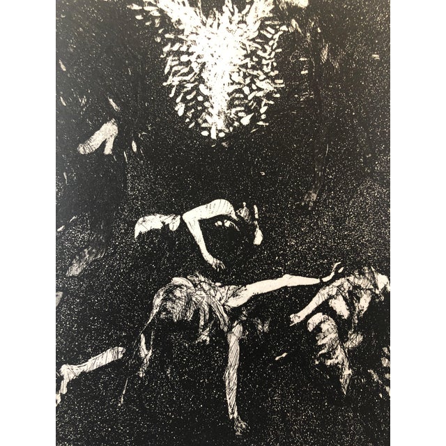 1960s Jack Zajac, Surrealist Figurative Aquatint Etching California Modernist Sculptor Artist For Sale - Image 5 of 6